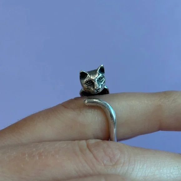 Silver Cat Ring - Picture 9 of 14